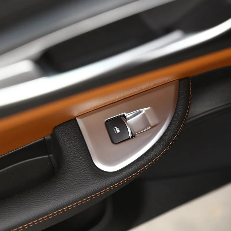 LHD Carbon fiber For Alfa Romeo Giulia 2017-2020 ABS Chrome Window Lift Switch Button Frame Cover Trim Stickers Car Accessories |