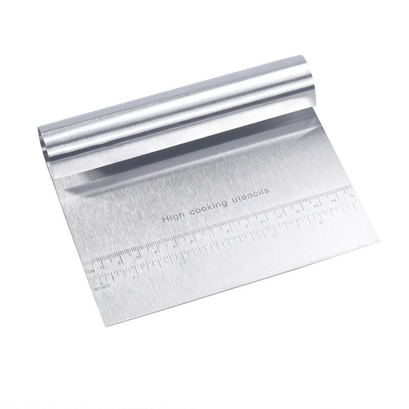 Лопатки для теста из нержавеющей стали со шкалой пиццы скребок помадной массы