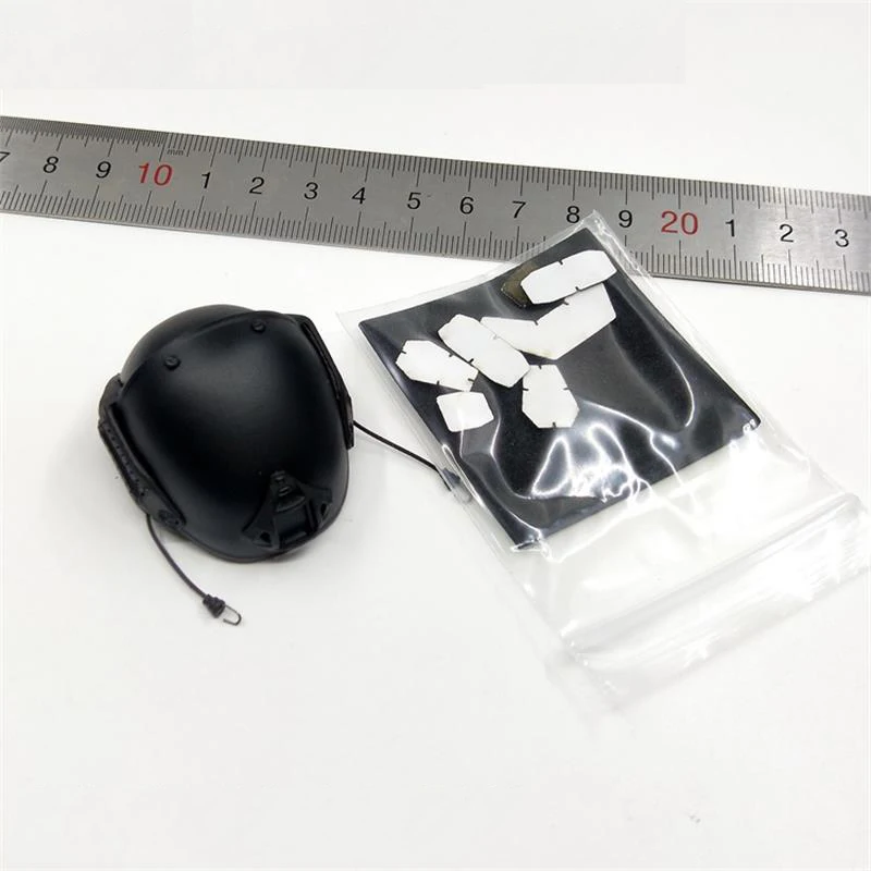 

In Stock For Sale 1/6th Easy&Simple ES 06025 Series Black Color Helmet Model For Usual 12inch Doll Action Collectable