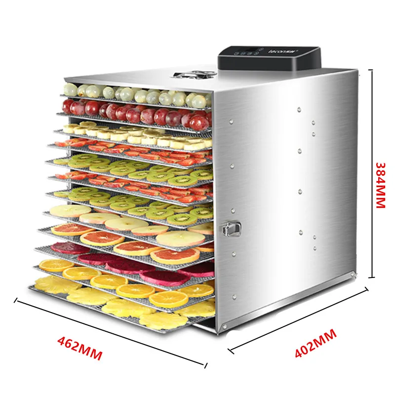 Сушилка для фруктов и овощей 6 слоев 110 В/220 В сушилка продуктов из нержавеющей