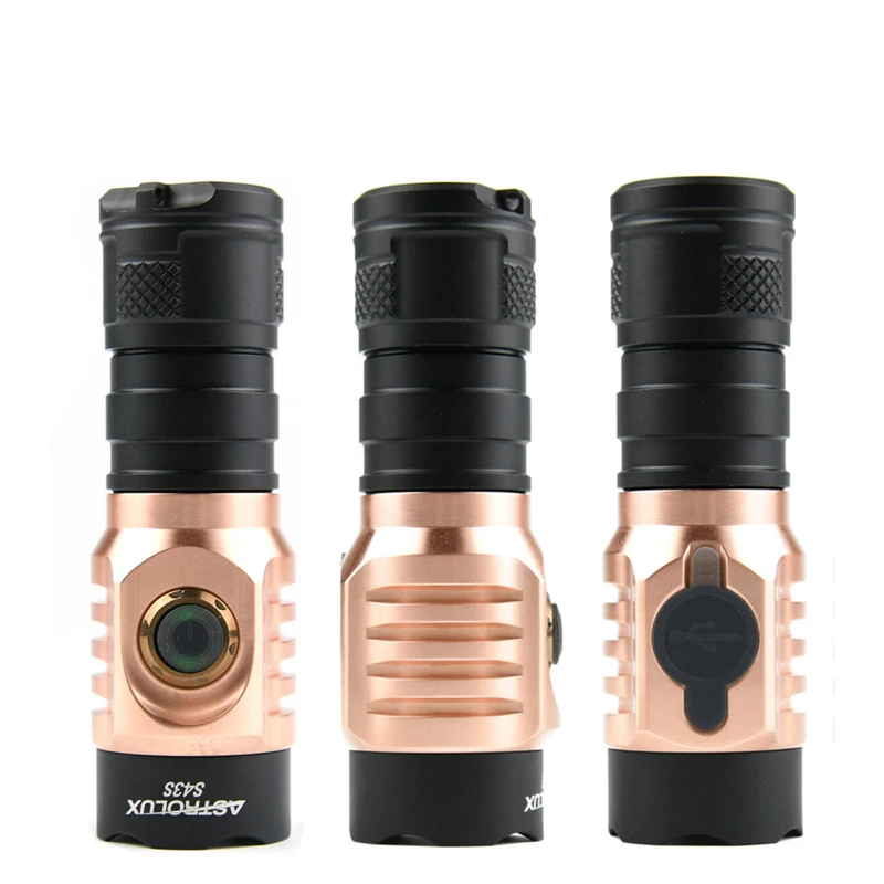Astrolux S43S медь 4x LH351D/4x XPL-HI 3500lm Новый светодиодный фонарь с высоким CRI 95 EDC + 1 шт. 18650 |