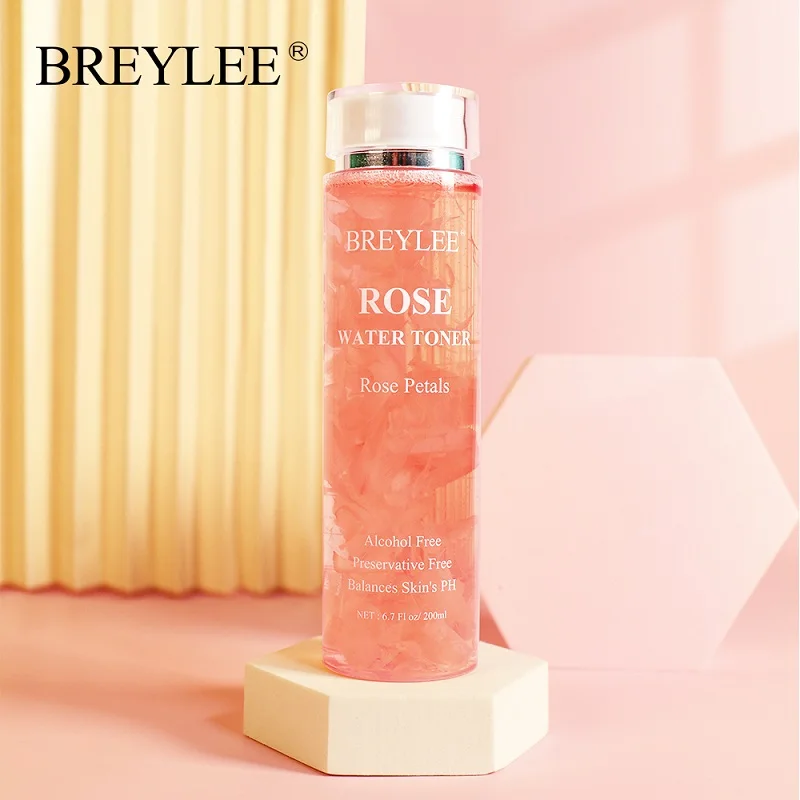 BREYLEE Face Toner 200ml Hyaluronic Acid Moisturizing Serum Deep Hydrating Dry Skin Roughness Large Pores Oil-control Rose Toner