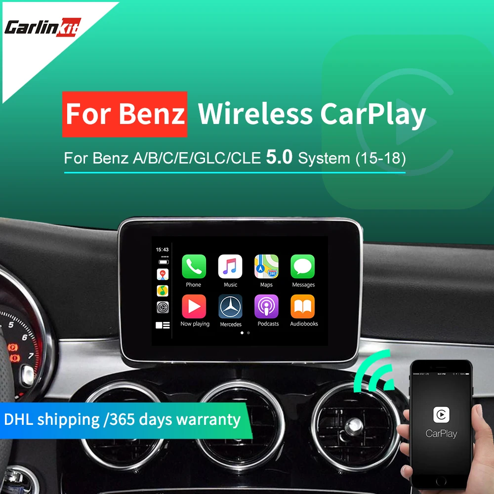 

Carlinkit 2.0 Wireless Apple Carplay Andorid Auto Car Retrofit For Mercedes Benz NTG 5.0 2015-2018 Support Reverse Camera Maps