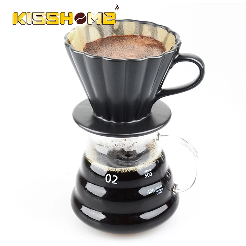 Чашка для кофейного фильтра в форме лепестков керамический эспрессо V60 Воронка