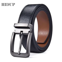 hidup retro styles genuine leather belts for men 3 3cm width jeans fashion mens double sided clothing accessories 2022 nwj836