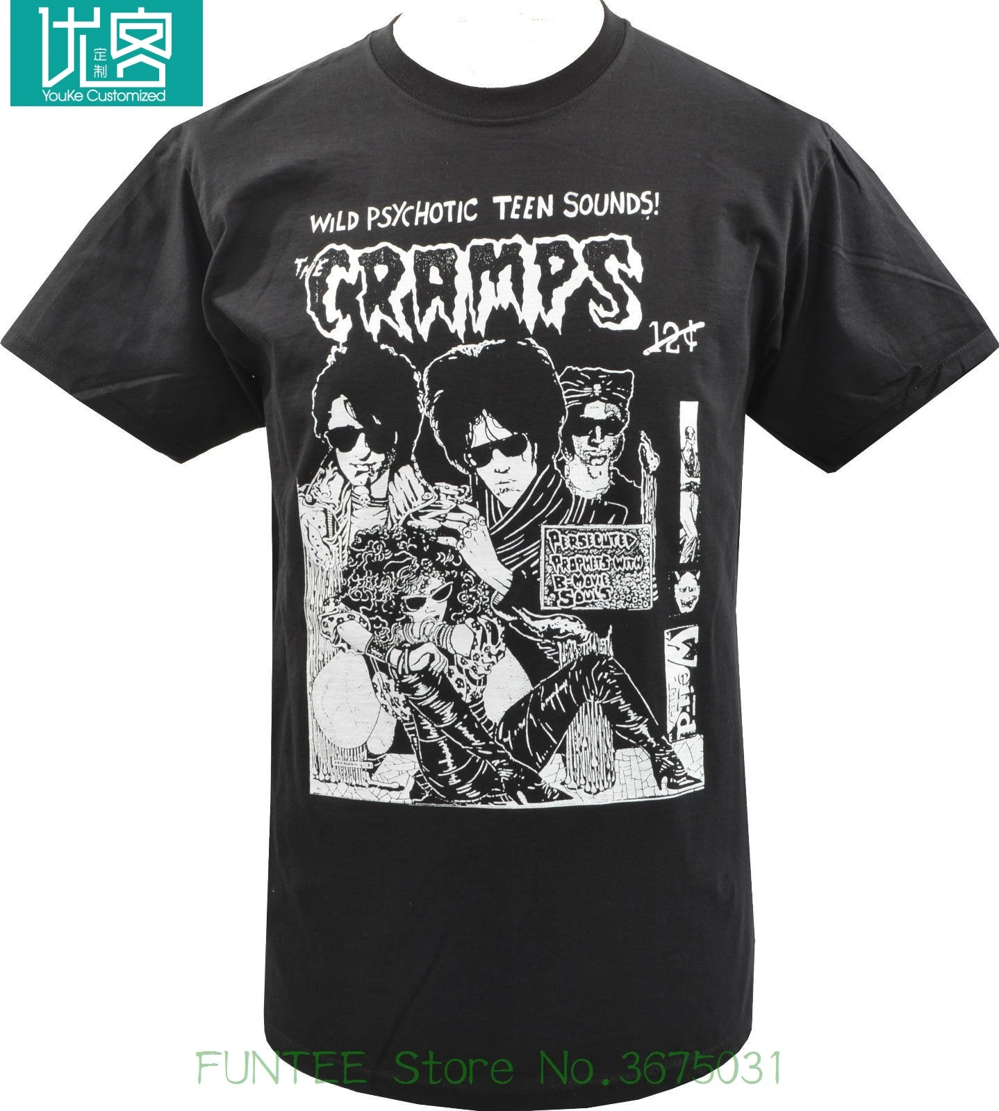 Хлопковые футболки для мужчин s Футболка The Cramps Psychobilly Garage B Movie Horror Gig Poster Lux S