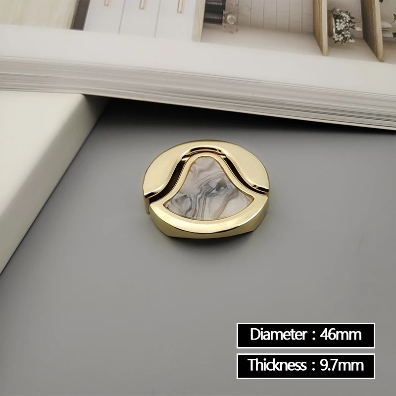 Ручка для шкафа из цинкового сплава цвет черный/зеленый скандинавский мраморный