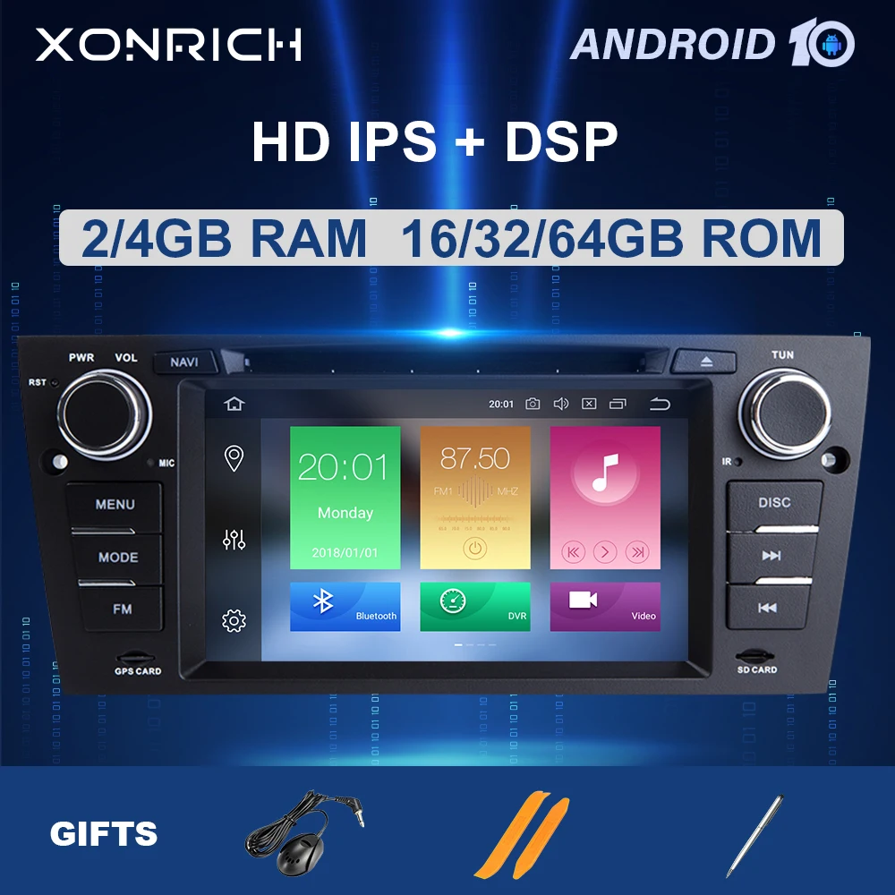 Автомагнитола для BMW E90/E91/E92/E93 мультимедийный плеер IPS DSP 8 ядер 1 Din Android 10 GPS стерео 4