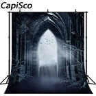 Capisco Хэллоуин Фото фоны таинственная дверь ужас ночь фото фон дети портрет фотобудка студия реквизит