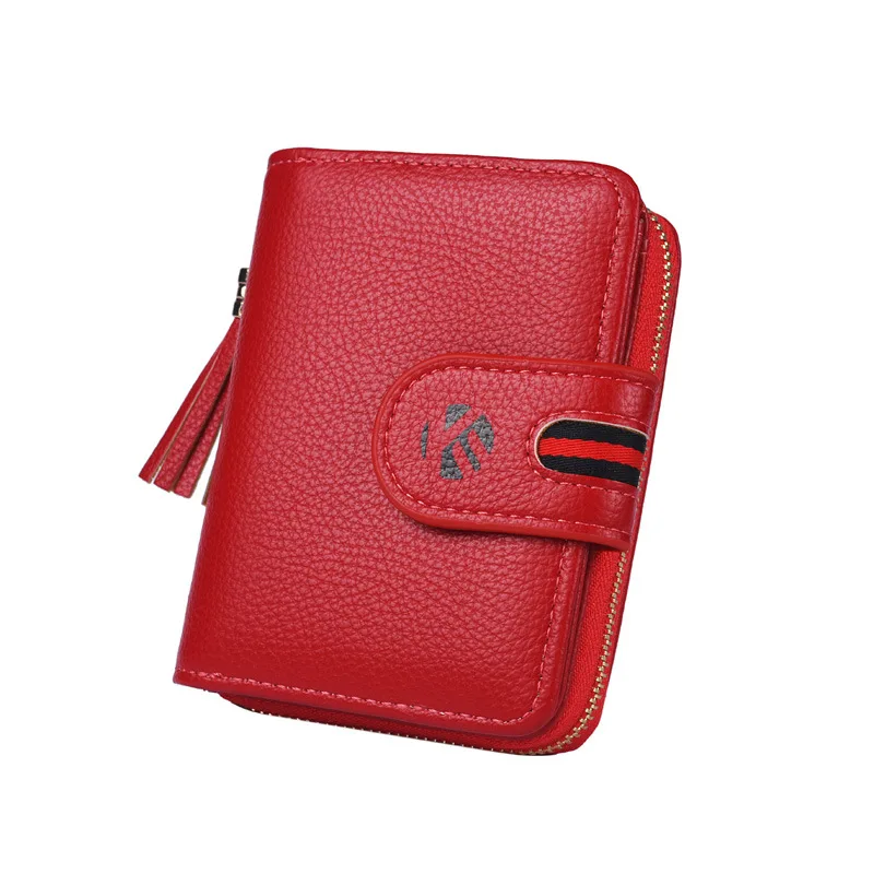 

New ladies wallet short driver's license buckle wallet multifunctional organ card bag student small coin purse Christmas gift