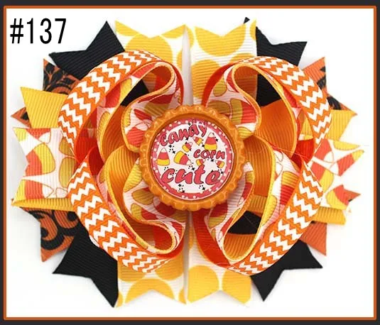 Бесплатная доставка B Группа 60 шт бутик для Хэллоуина банты волос на День