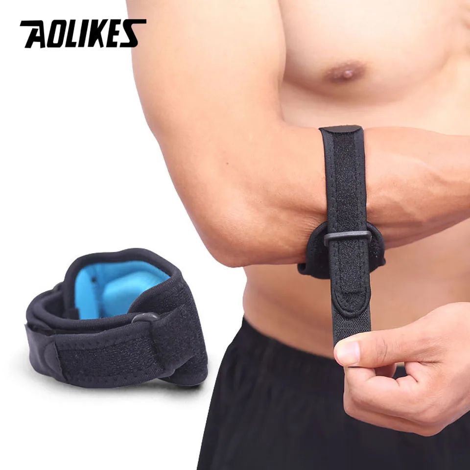 

AOLIKES 1PCS Adjustable Basketball Badminton Tennis Golf Elbow Support Golfer's Strap Elbow Pads Lateral Pain Syndrome Brace