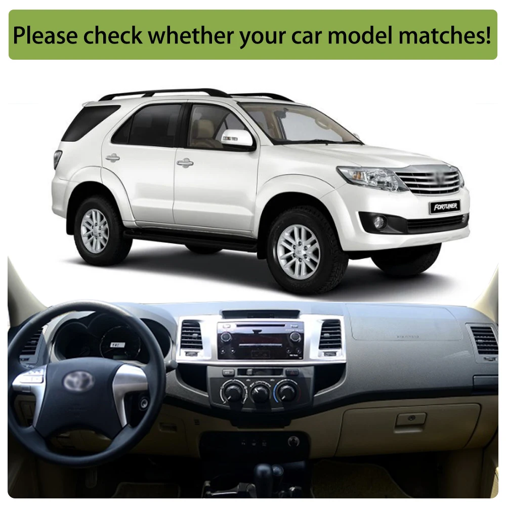 

Anti-Slip Mat For Toyota Fortuner 2005-2015 AN50 AN60 Hilux SW4 SR5 Dashboard Cover Pad Sunshade Dashmat Carpet Accessories Ru
