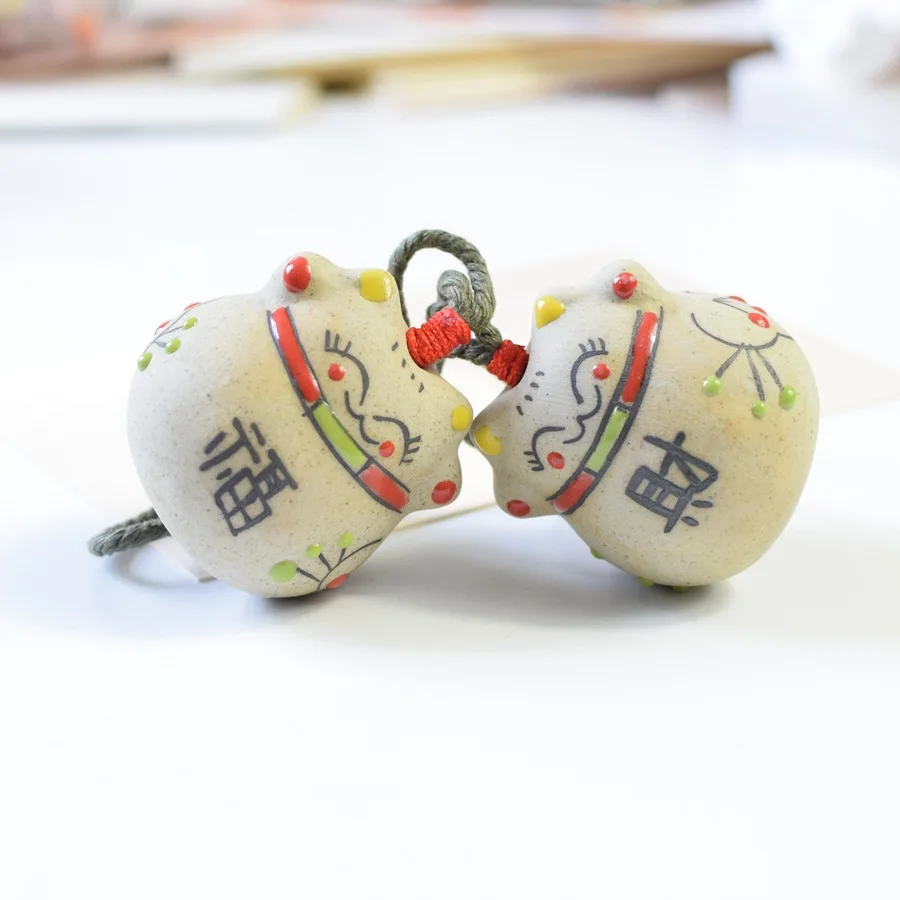 Lucky Cat Bell Wind Chimes Pendant Home Decoration Ornament Crafts Japanese Style Ceramic Frosted Chinese | Дом и сад