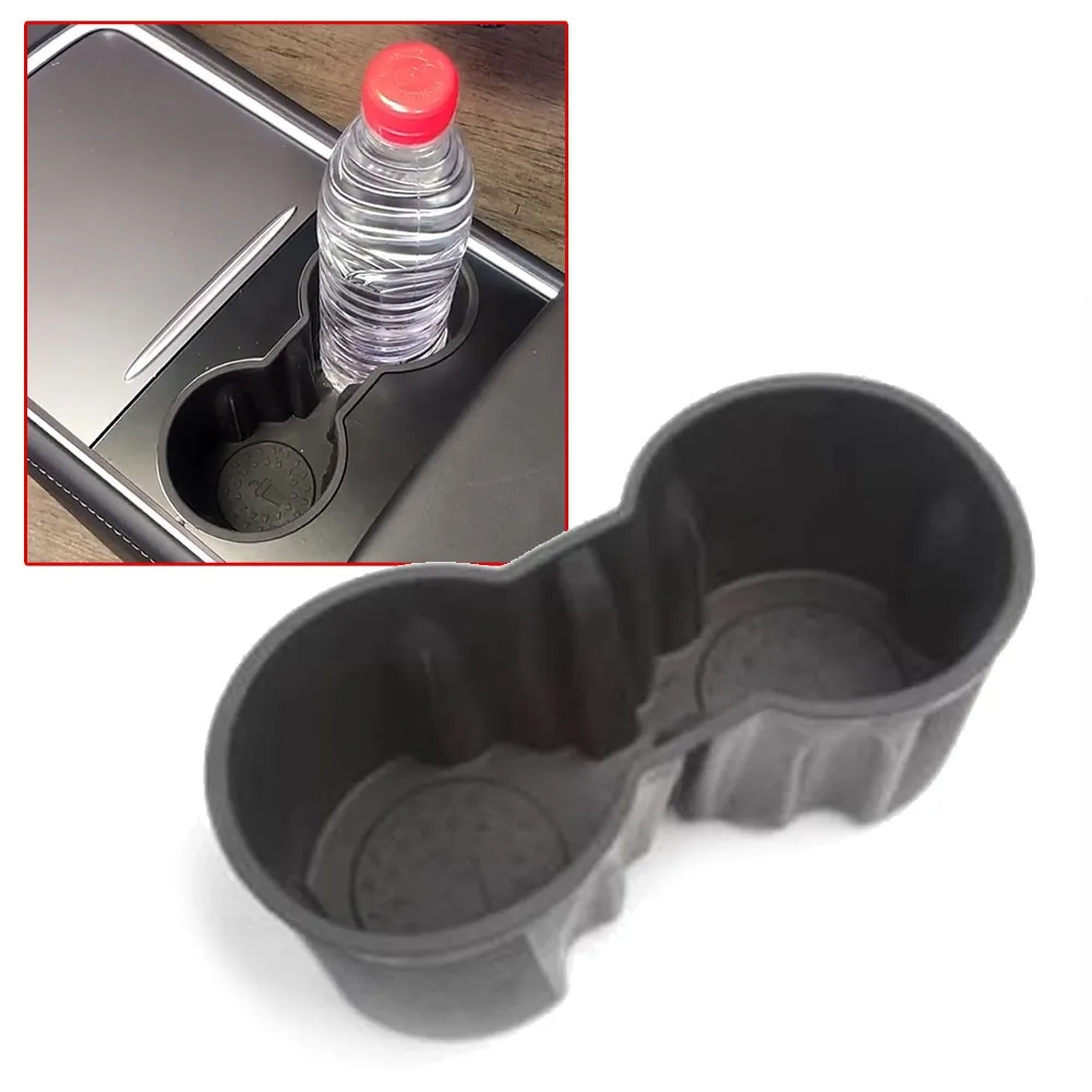 

Storage Box Water Cup Holder For Tesla Model 3 2021 Modle Y Nice PVC Parts New