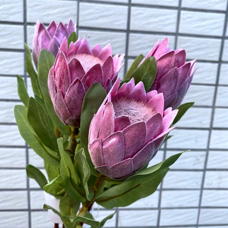 

Simulation 3d Flocking Small Pineapple Flower Retro Home Decoration Wedding Holding Flower Material Emperor Flower Silk Flower