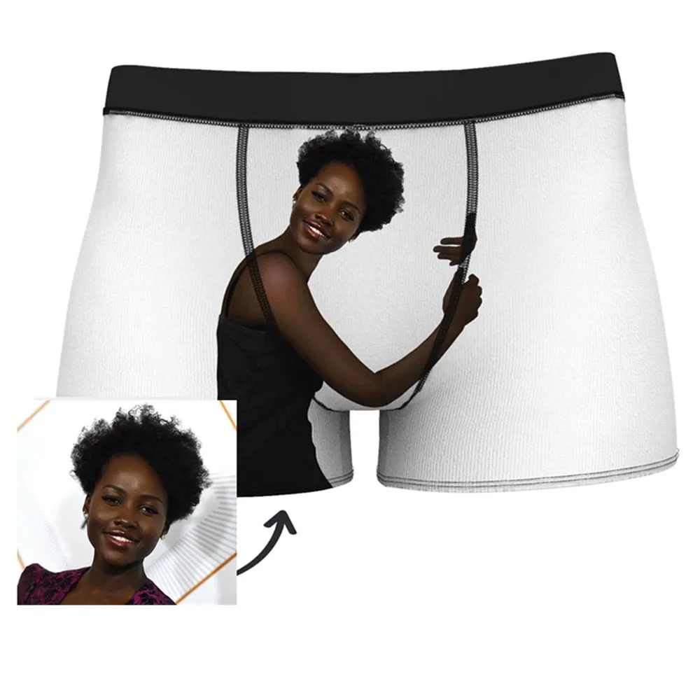 

personalize funny Photo Man Boxer Shorts On Body Dark skin, girlfriend photo men boxers Christmas valentine's day husband gifts