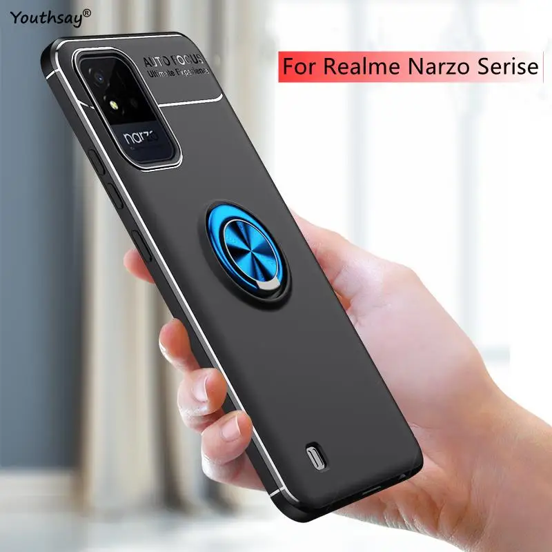 for realme narzo 50i case for realme narzo 50i 30a 30 20 pro cover funda megnet stand holder phone bumper for realme narzo 50i free global shipping