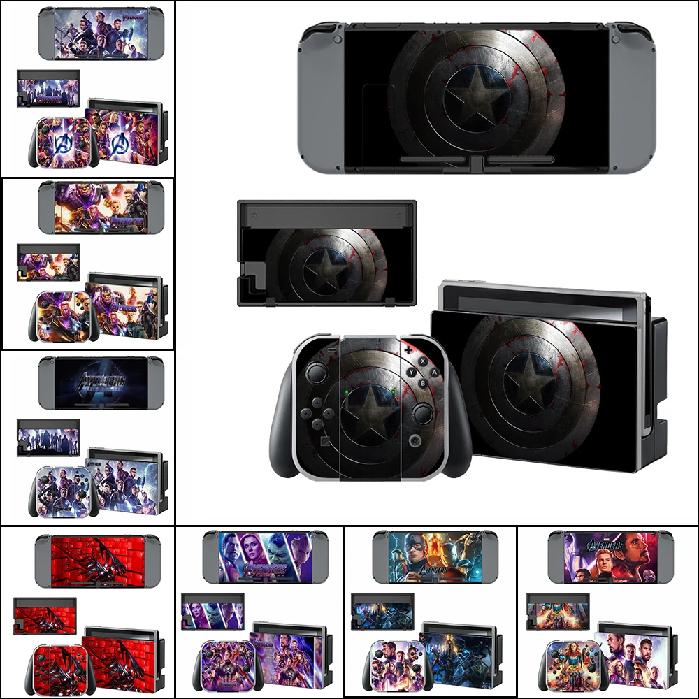 Мстители, супер герой, rend Switch Skins, наклейка nintendo switch для консоли nintendo Switch Joy-con, контроллер