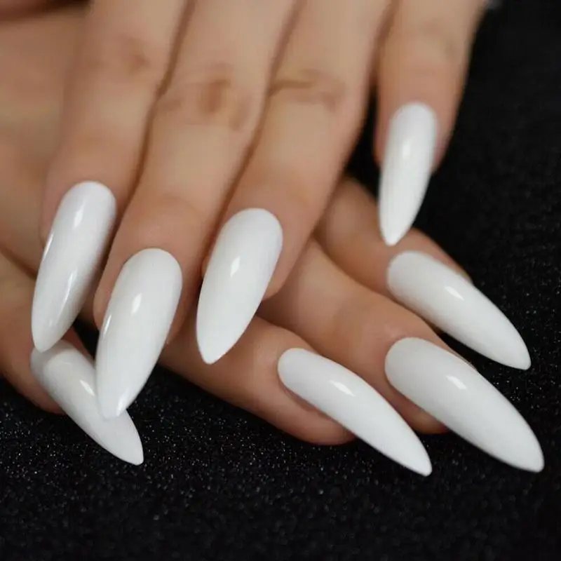 Длинные накладные ногти 10 шт./упак. натуральное/прозрачное покрытие Экстра