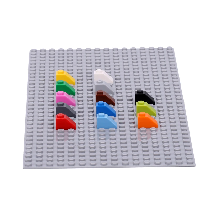 

Wholesale 100pcs/lot Building Blocks Spare Parts 1X2 Bevel Bricks DIY play with Logo Blocks Toys Factory Outlet