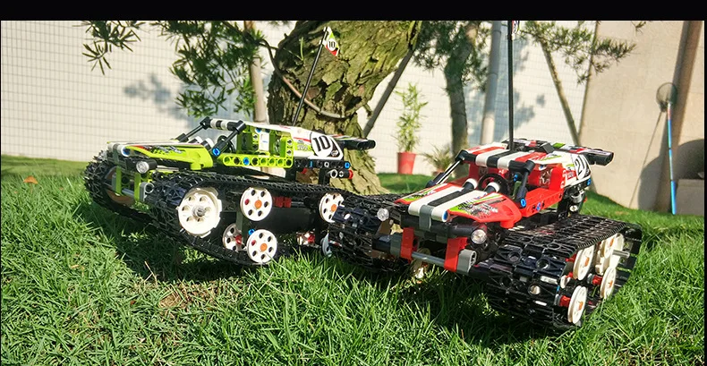 Техника внедорожный автомобиль приложение для смартфона rc Гусеничный автомобиль строительный блок 2,4 ГГц радио пульт дистанционного управления игрушка Коллекция деталек