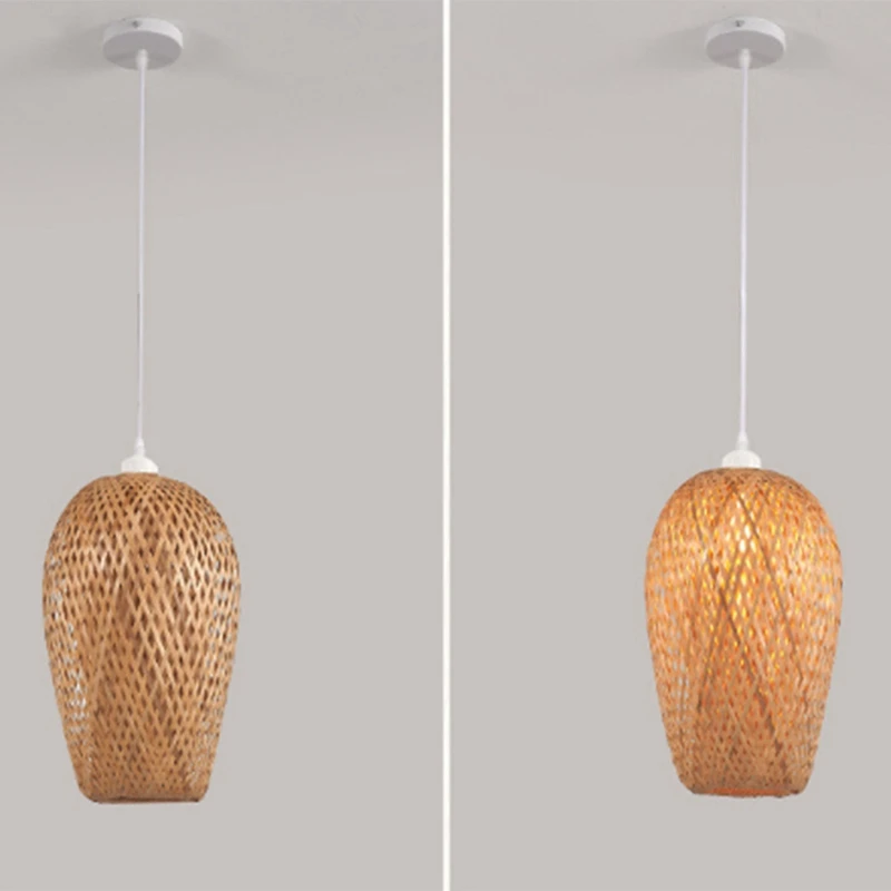 Современная плетеная бамбуковая люстра ручной работы Бамбуковая Люстра для