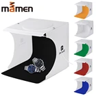 MAMEN мини-Фотостудия светильник коробки фотобокс с 2 светодиодными 6 Цвет фон для съемок в фотостудии фон для фотосъемки номер светодиодный светильник