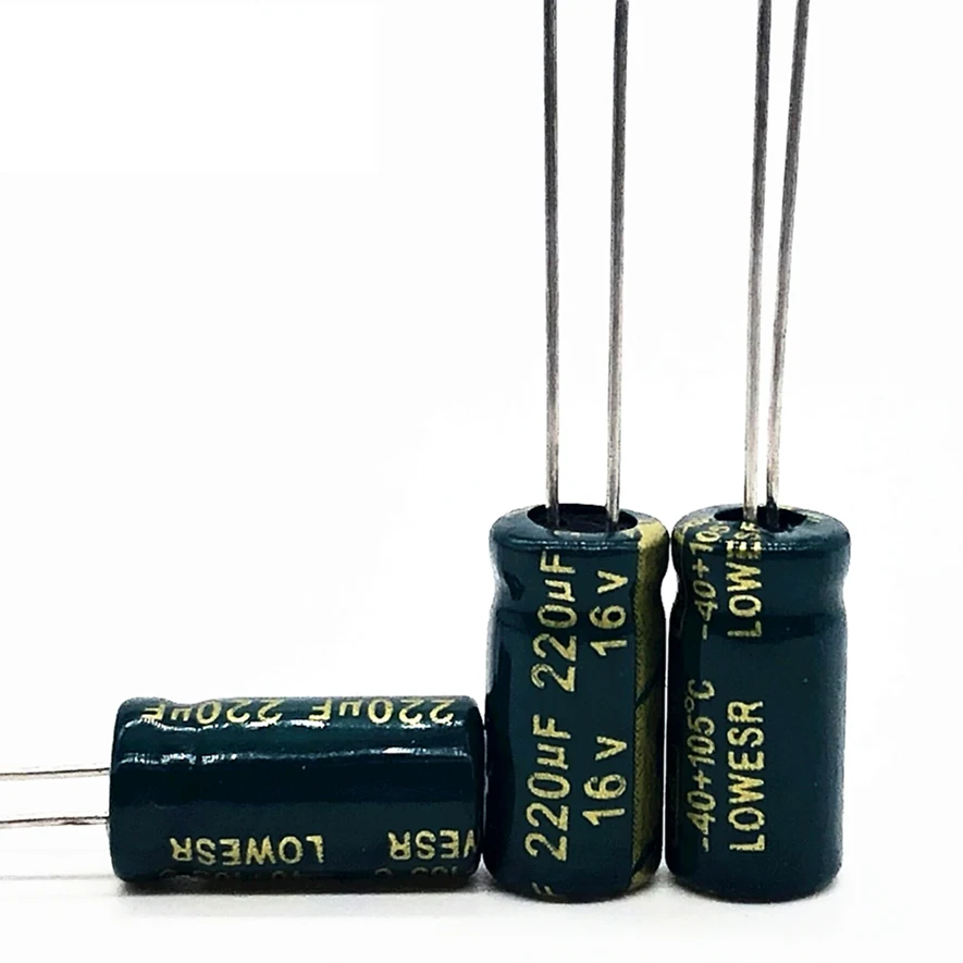 

20pcs/lot T09 220uf16V aluminum electrolytic capacitor size 6*12 16V 220uf 20%