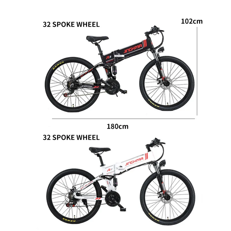 Стандартный складной электровелосипед R3 48 В горный велосипед с литиевой