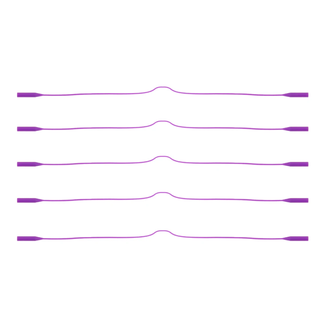 Purple 5 шт. Мягкие силиконовые спортивные очки для путешествий на открытом воздухе, ремешок для очков, держатель для солнцезащитных очков, фиксатор для очков, шнур для шеи, кружевные струны - Цвет: Purple