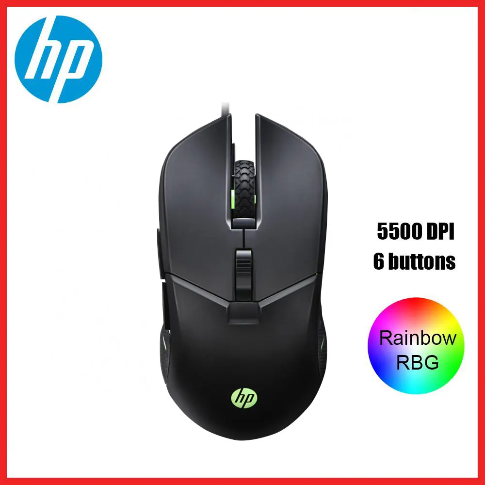 Оригинальная игровая мышь HP RGB 1000 5500 DPI регулируемая USB проводная геймерская G260 с