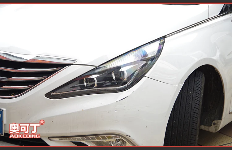 Головной фонарь для автомобиля hyundai Sonata 2011- Sonata8 головной светильник s противотуманный светильник дневной ходовой светильник DRL H7 светодиодный Биксеноновая лампа автомобильные аксессуары