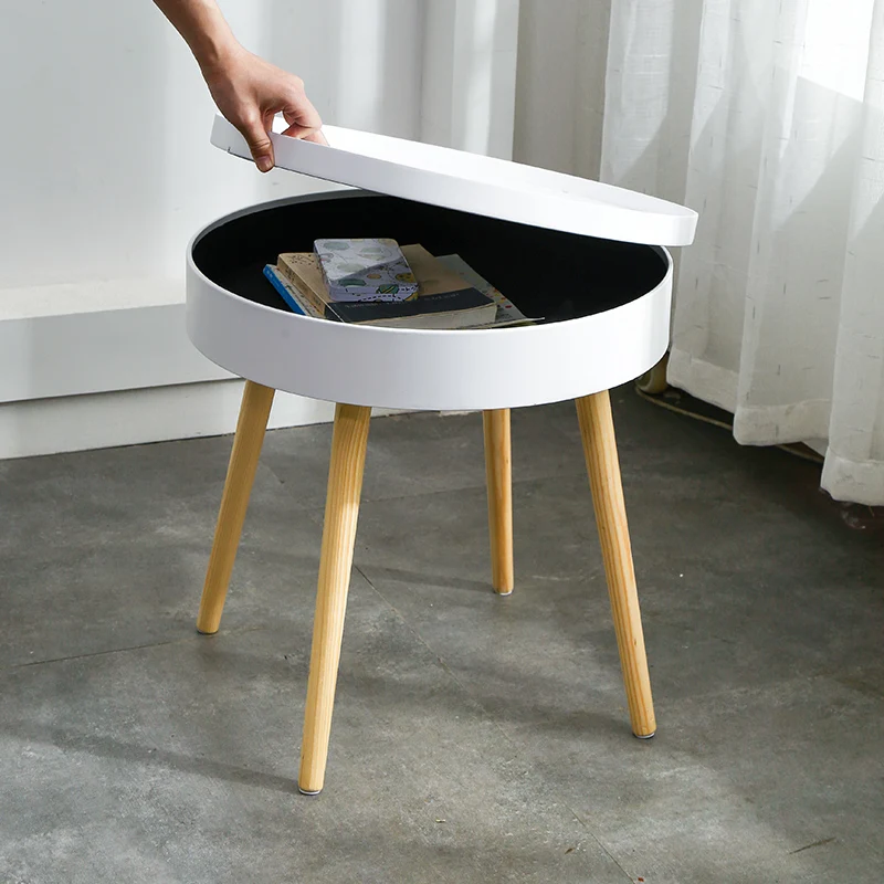 Твердый деревянный скандинавский креативный журнальный столик простой боковой