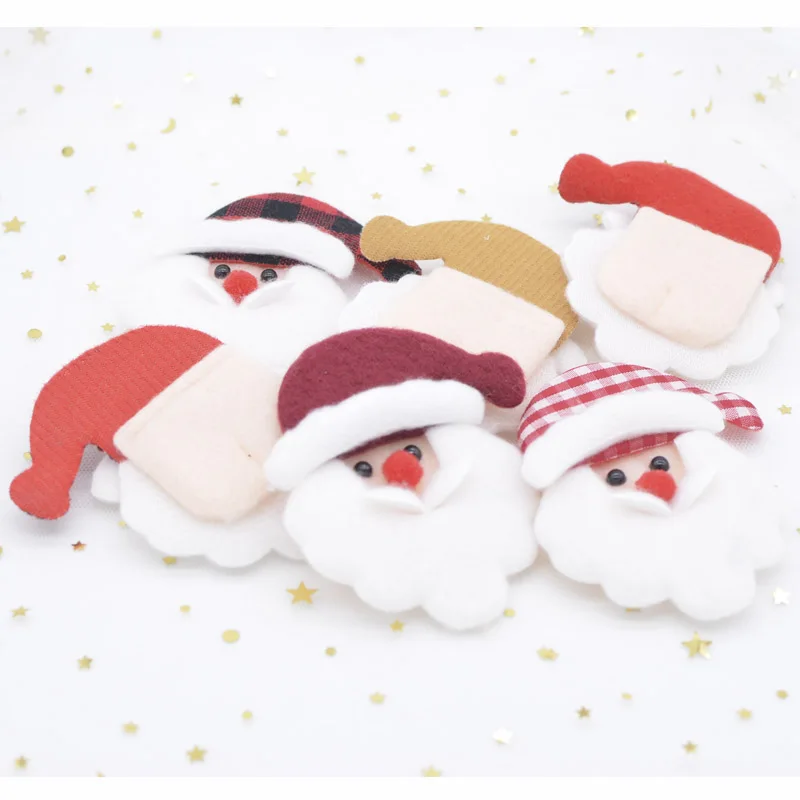 6 шт./лот 75*90 мм Рождественская аппликация Деда Мороза для рукоделия одежды