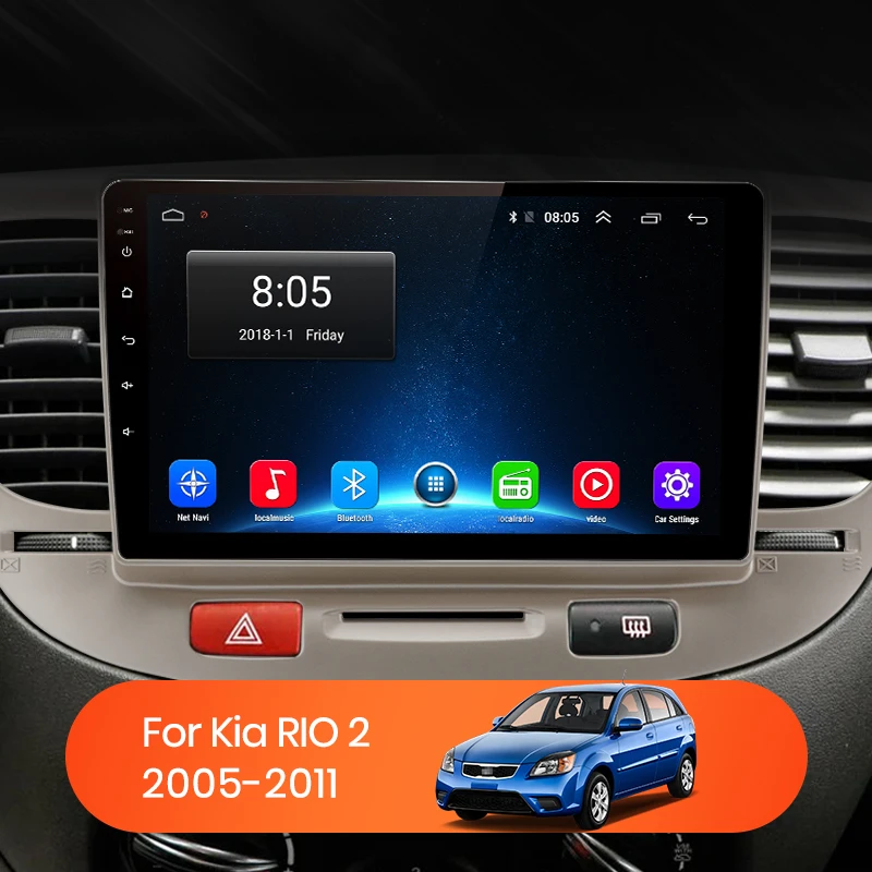 Автомагнитола AWESAFE PX9 для Kia RIO 2 RIO2 2005-2011 мультимедийный видеоплеер на Android 10 0 Гб