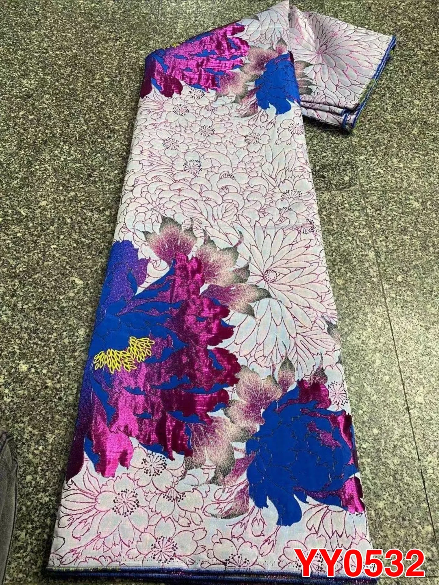 

2021 Wholesale African Lace Fabrics Embroidery French Brocade Lace Fabric Printing Lace Jacquard Material For Wedding Dress Sew