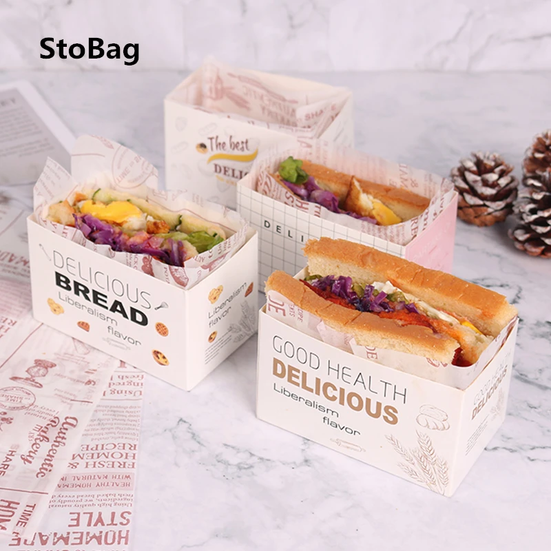StoBag 20 шт. бумажная коробка для закусок хлеб/печенье/попкорн посылка хороший бар