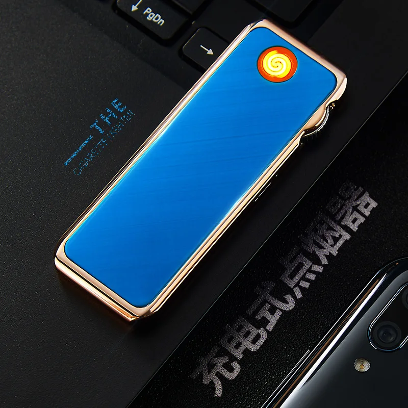Фокус Мини сенсорный USB Зажигалка маленькая электрическая перезаряжаемая для