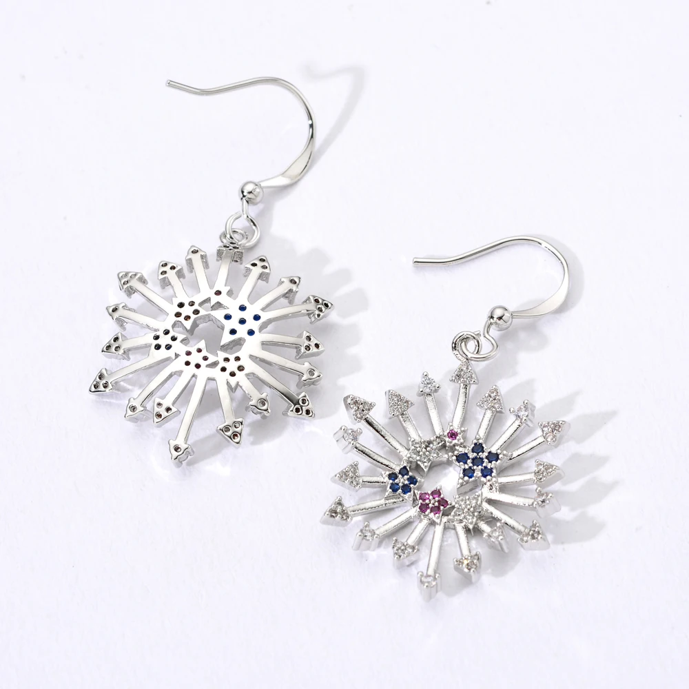 Евро-американские модные радиоактивные пятиугольные циркониевые серьги