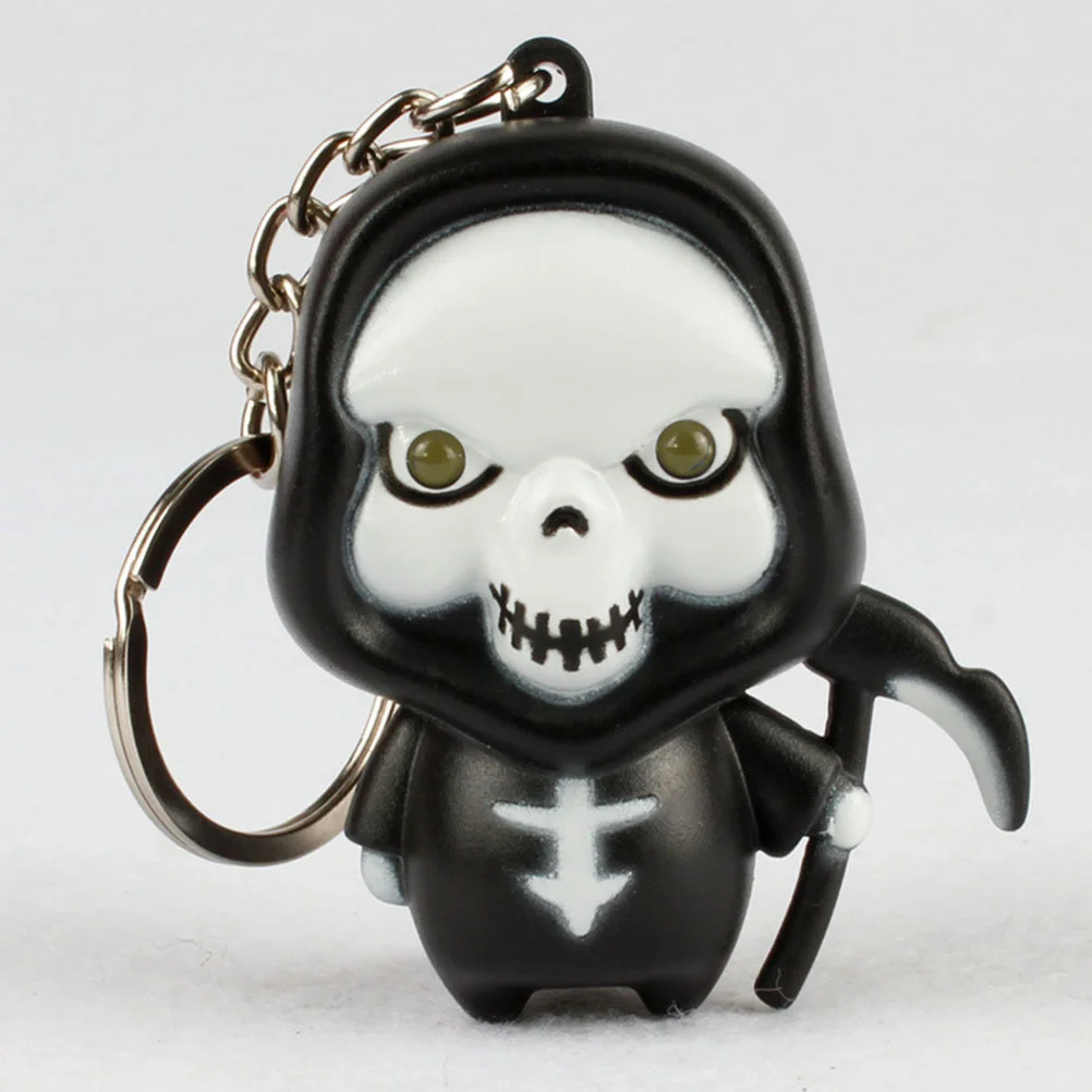 

Светодиодный фонарик брелок со звуком призрака в форме фотоэлемента (белые глаза)