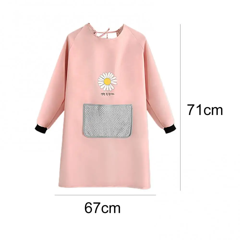 

80% Hot Sales!!! Women Adjustable Waterproof Poly Pongee Plaid Printing Apron for Kitchen