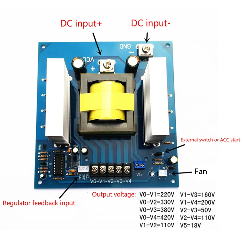 1000W DC12V Inverter Module High Frequency Board Current Boost Step-Up Car Converter DC-AC | Автомобили и мотоциклы
