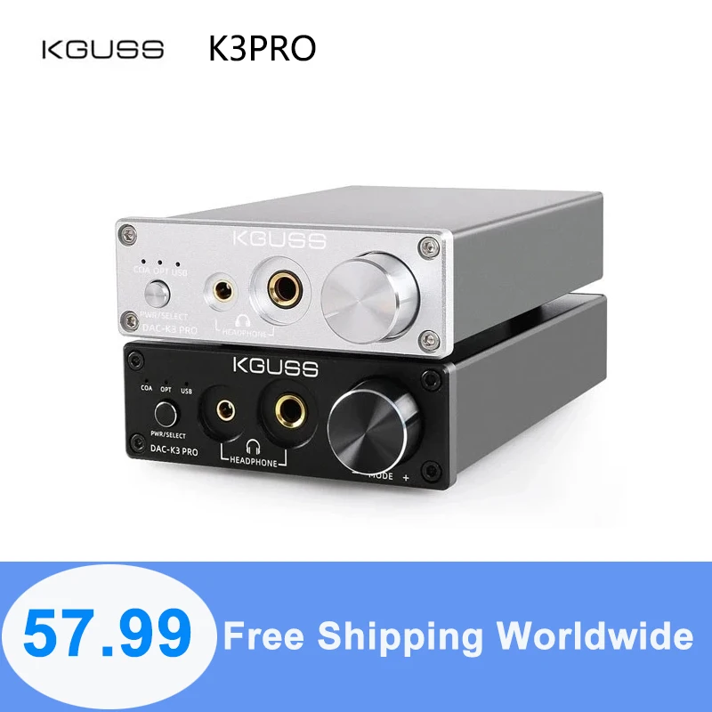 KGUSS K3PRO K3 DAC TPA6120A2 ESS9018K2M MINI HIFI USB декодированный аудио усилитель для наушников 24 бит