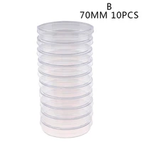10pcs 70mm polystyrene sterile petri dishes bacteria culture dish for laboratory medical biological scientific lab supplies