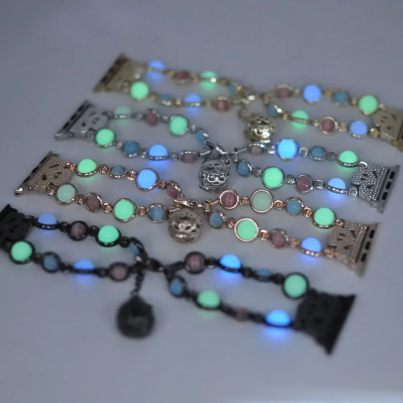 Новый дизайн бусы колье бисер браслет ремешок для наручных часов Apple Watch Series 5 4 3 2 1