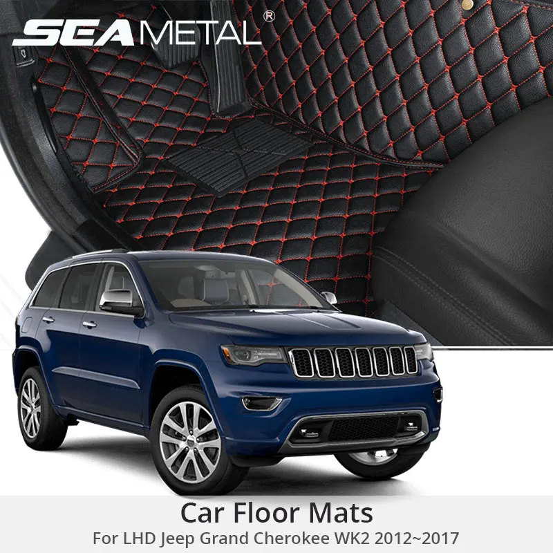Для LHD Jeep Grand Cherokee WK2 2017 2016 2015 2014 2013 2012 автомобильные коврики для интерьера кожаный