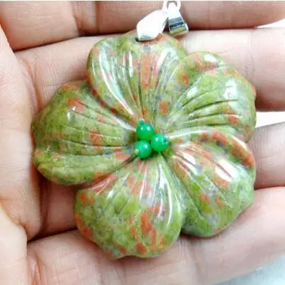 Натуральный кварцевый кристалл бирюзовый опал тигровый глаз цветок кулон для