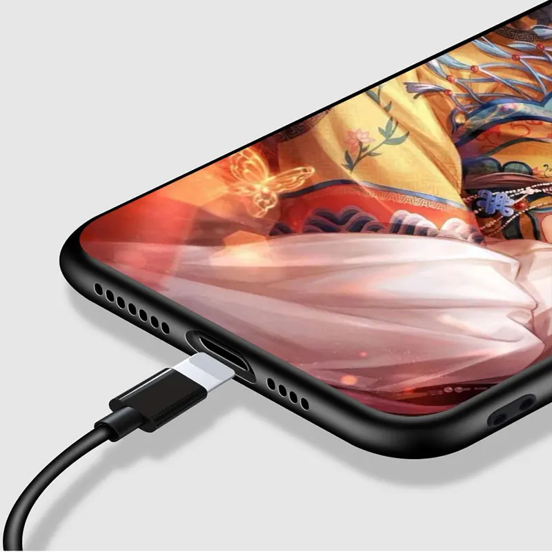 

Chinese Opera Style For iPhone 12 Pro Max Mini 11 Pro XS Max X XR 6S 6 7 8 Plus 5S Soft Black Phone Case