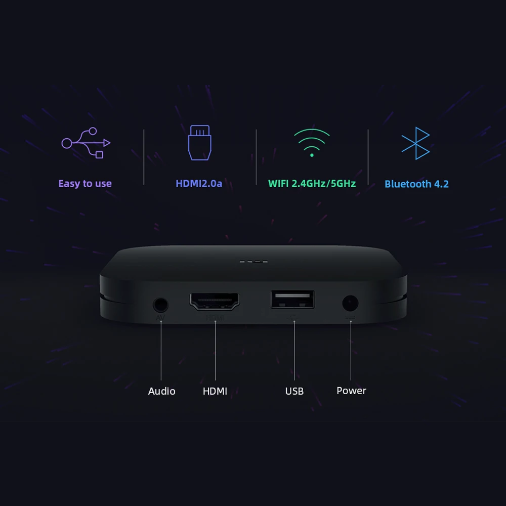 Original Global Version Xiaomi Mi TV Box S 4K Smart Android 8.1 Ultra HD Streaming Media Player Quad Core 2GB+8GB | Электроника
